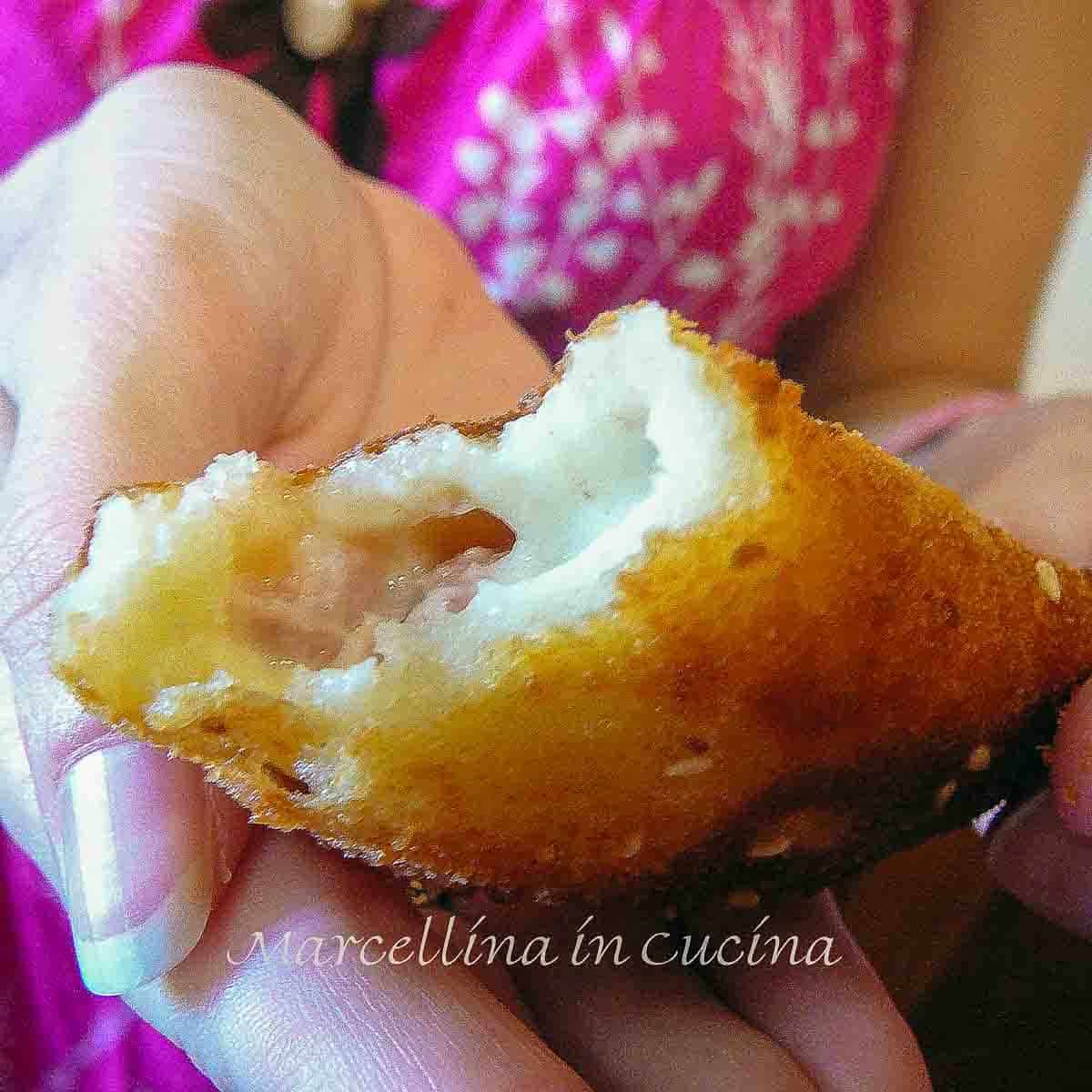 Ham and cheese fried snack