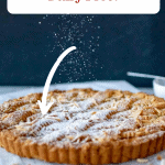 apricot pie being sprinkled with sugar