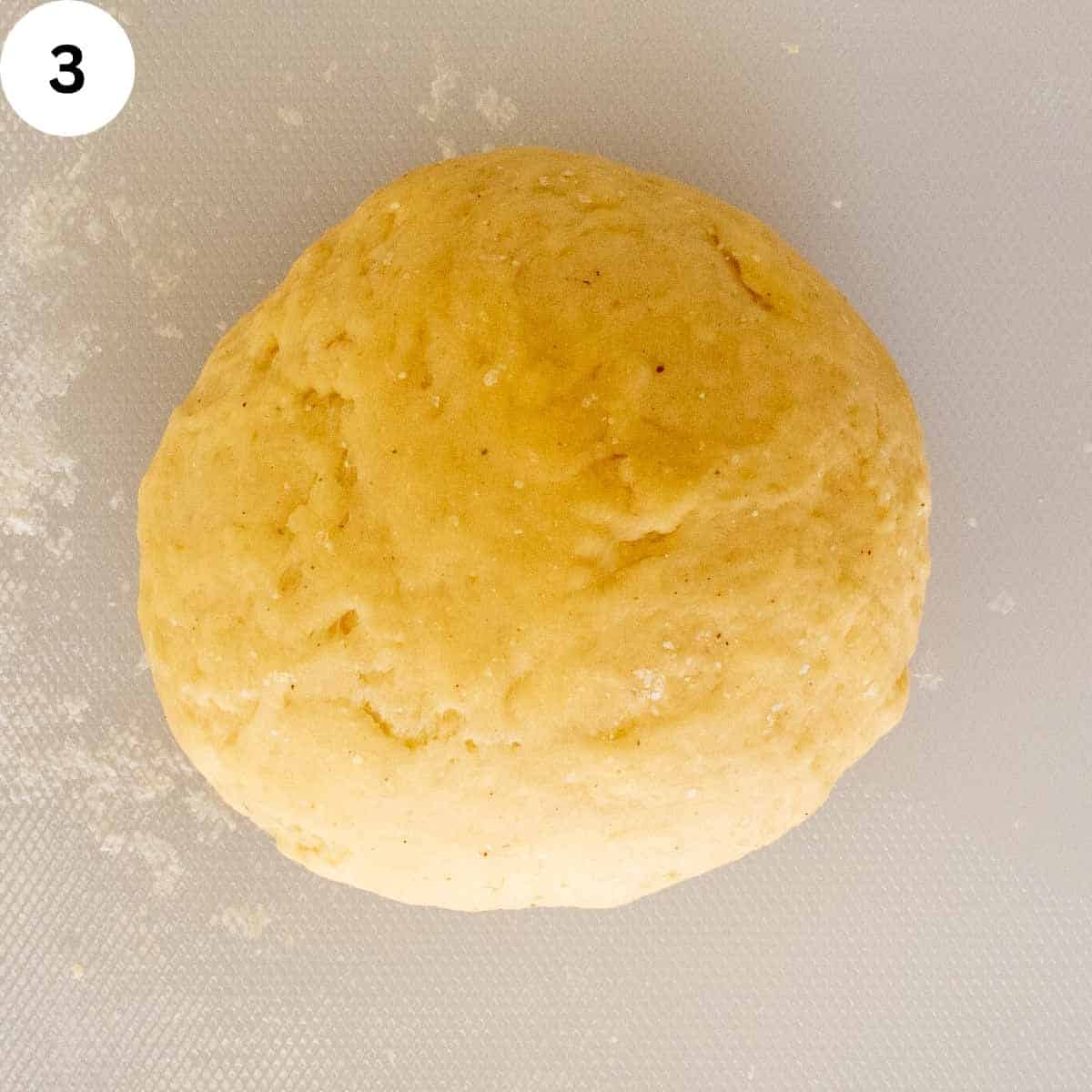 A ball of pasta dough.