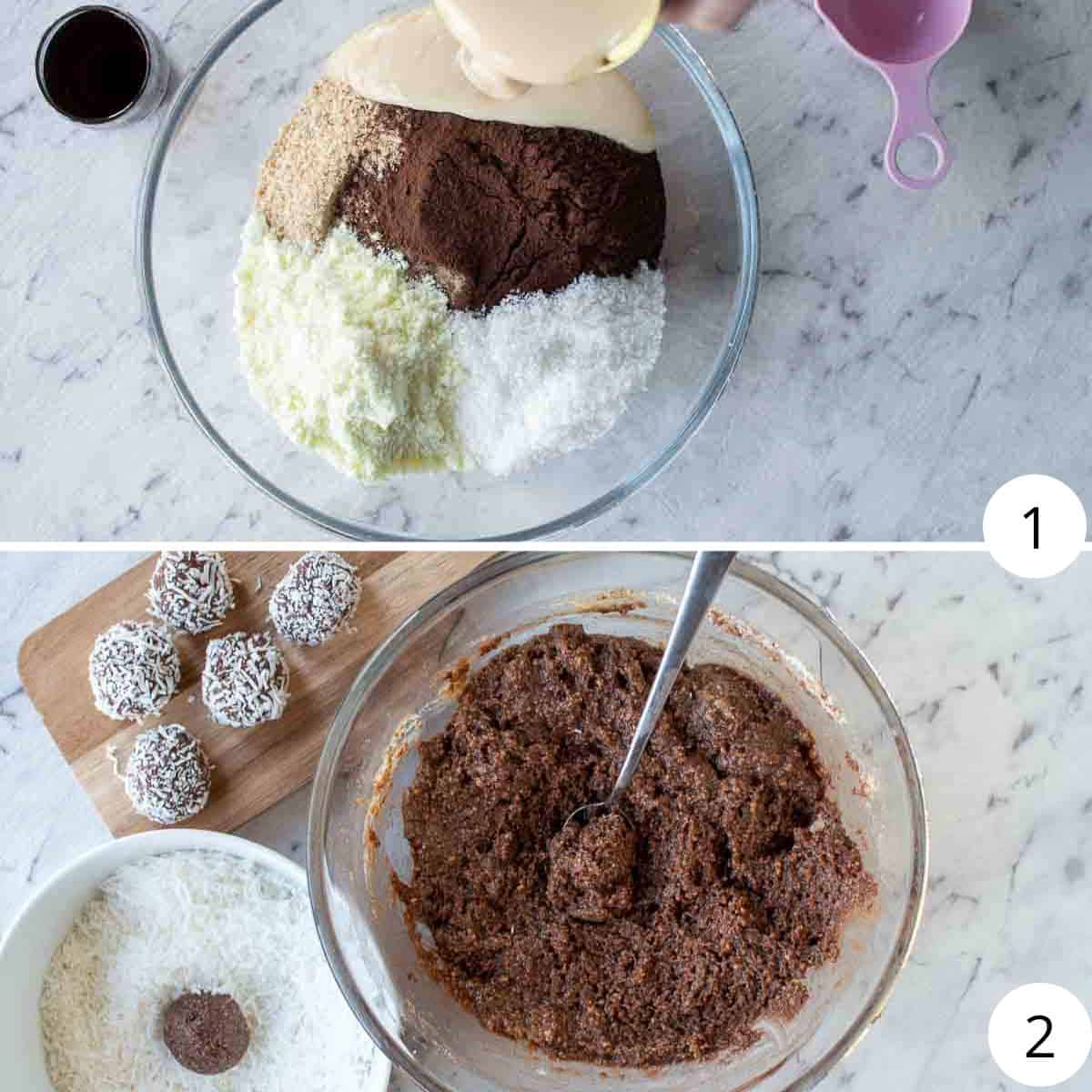 Two images showing how to make the recipe.
