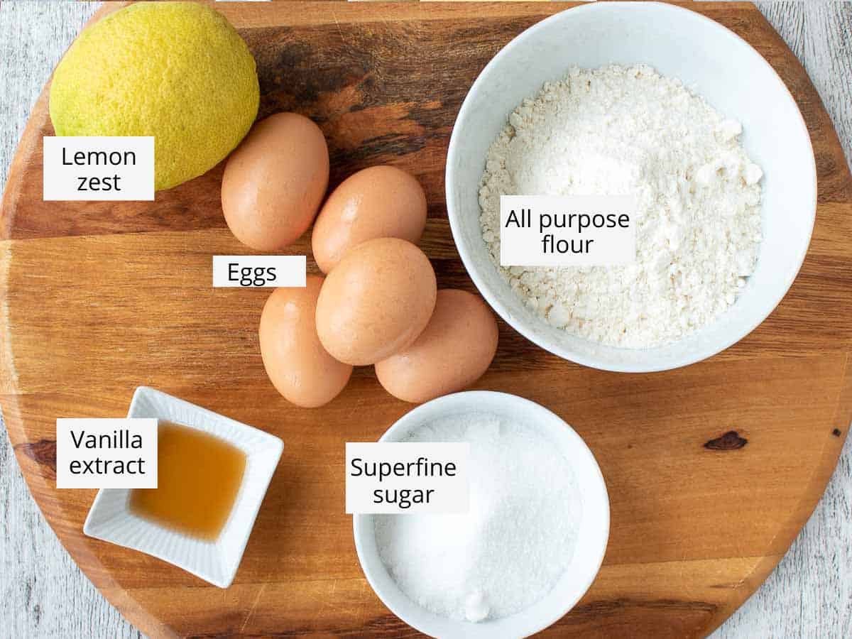 Ingredients for this recipe viewed from above.