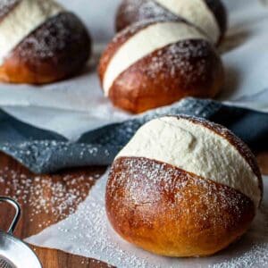 Italian Maritozzi filled with cream.