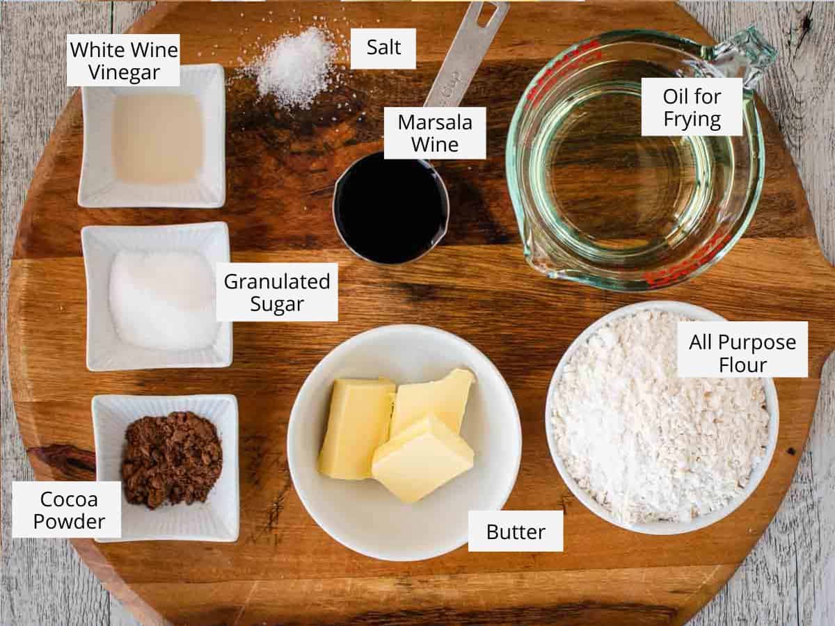 Ingredients as in the recipe card viewed from above.