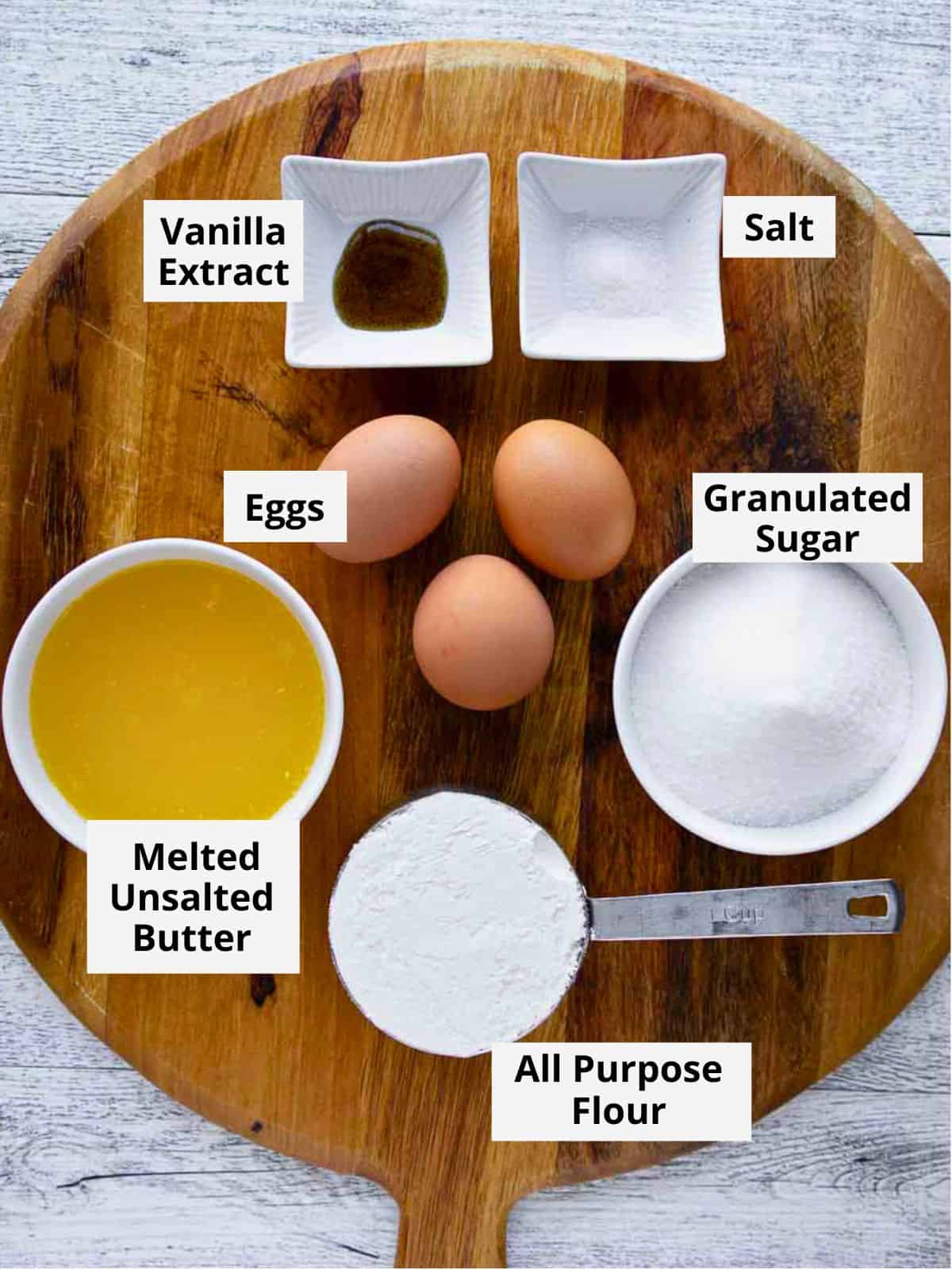 Ingredients for this recipe as in the recipe card viewed from above.