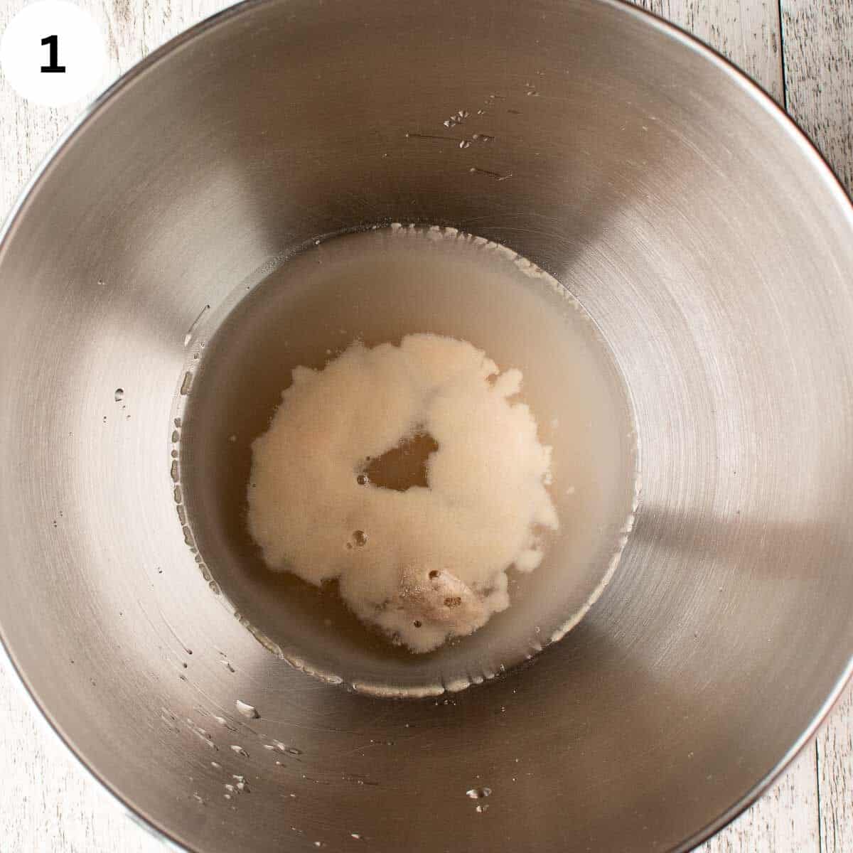 Butter and sugar mixture ready for baking preparation.